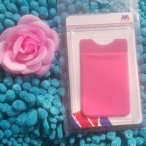 Brand New ! Adhesive card pouch color pink. For 📱